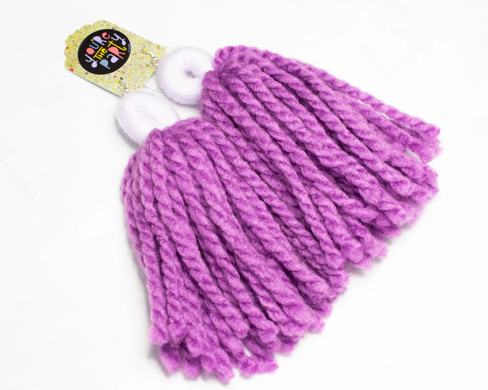 Medium Multicolor Tassel Earrings - Image 5